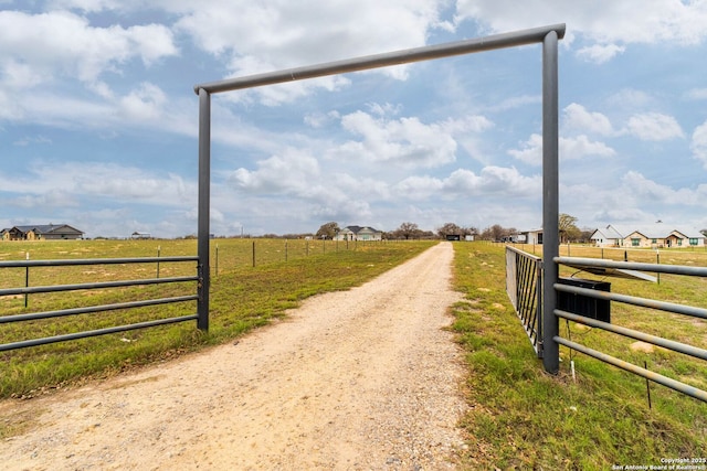 view of street featuring a rural view