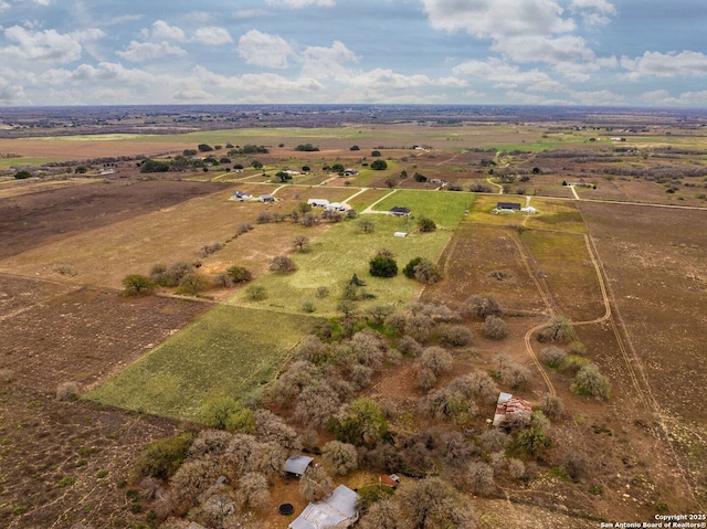 drone / aerial view featuring a rural view