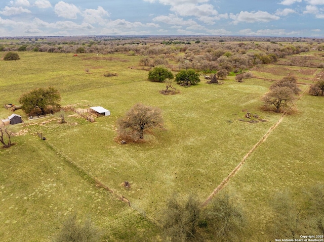 drone / aerial view with a rural view