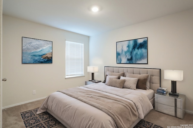 view of carpeted bedroom