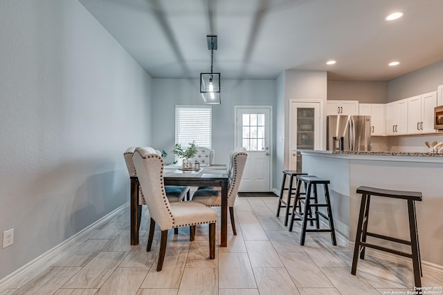 view of dining space