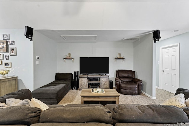 view of carpeted living room