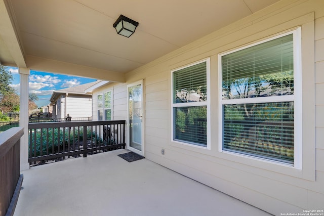 view of patio with a porch