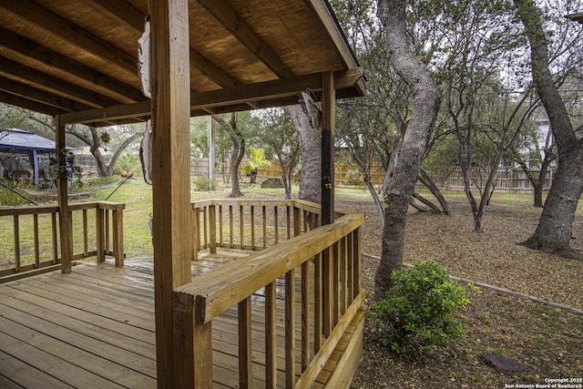 view of wooden deck