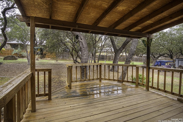 view of wooden terrace