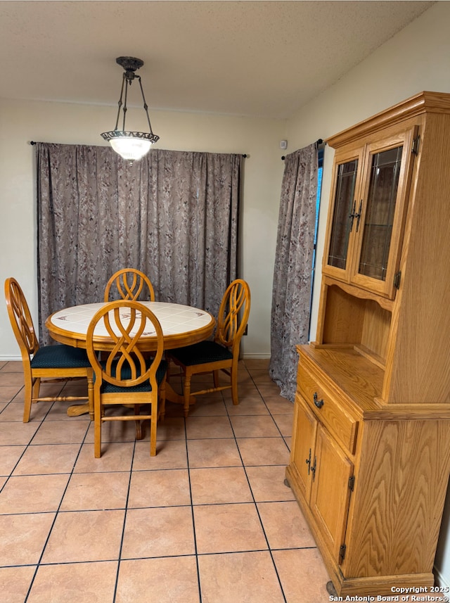 view of tiled dining area