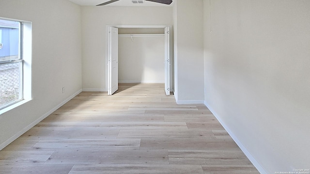 interior space featuring light hardwood / wood-style floors