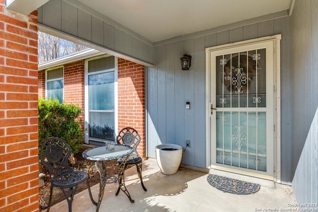 view of doorway to property