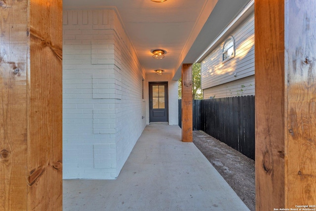 view of doorway to property