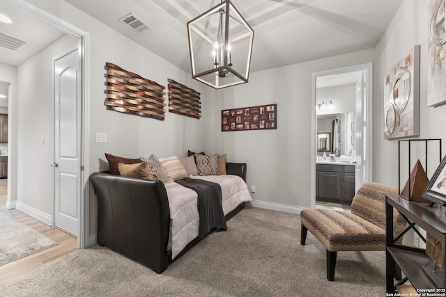 interior space with an inviting chandelier