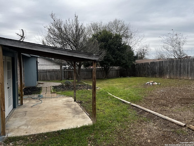 view of yard featuring a patio area