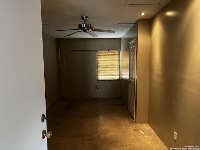 hallway featuring concrete floors