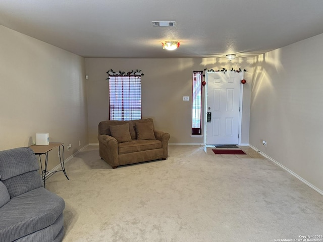 view of carpeted living room