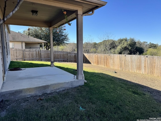 view of yard featuring a patio area