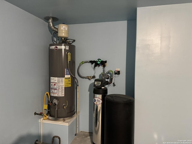 utilities featuring gas water heater