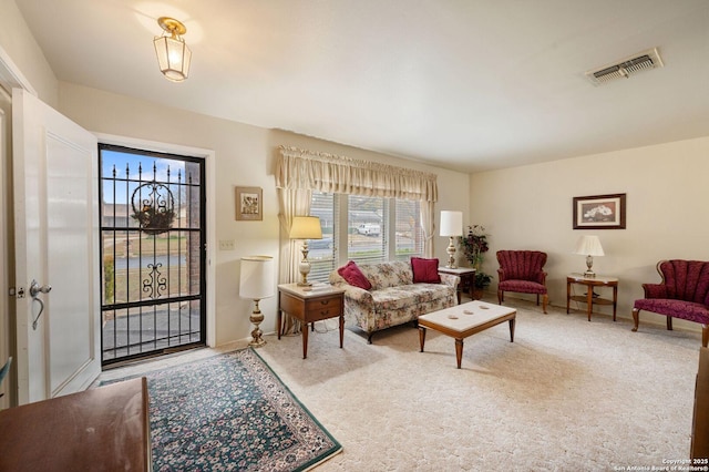 view of carpeted living room