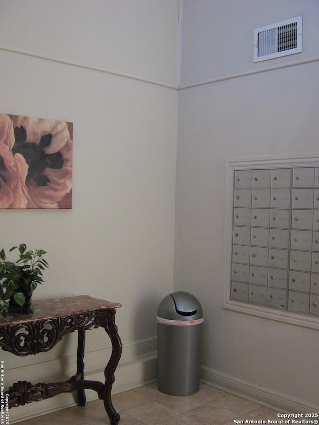 interior space featuring mail boxes