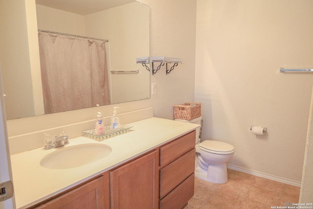 11726 Deer Ml, San Antonio, TX 78254 - bathroom featuring vanity, baseboards, and toilet