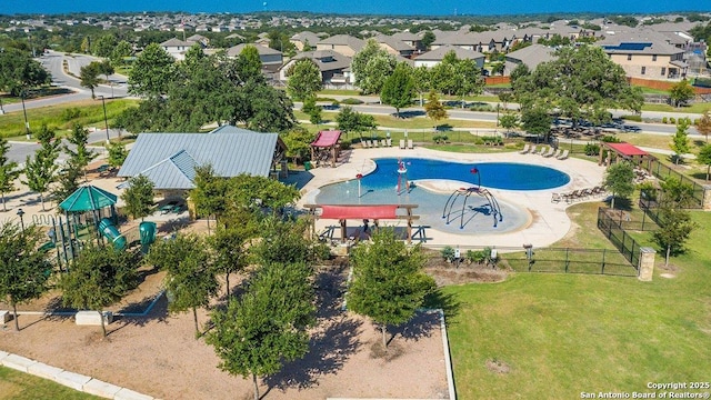 bird's eye view featuring a residential view