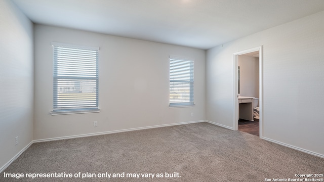 view of carpeted spare room