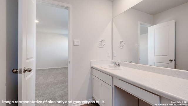 bathroom featuring vanity