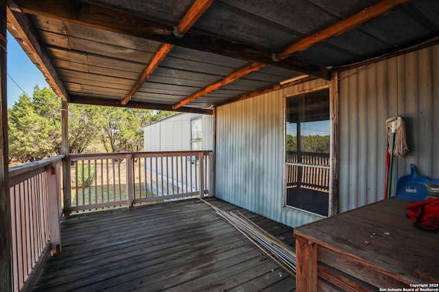 view of wooden terrace