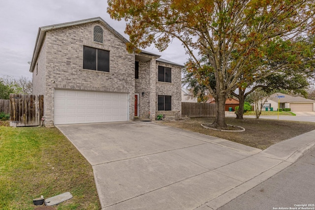 view of front property featuring a garage