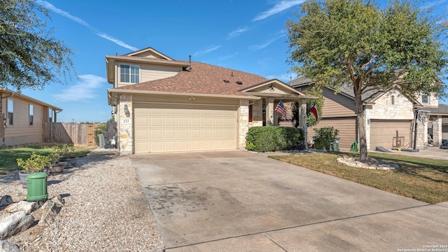 view of front of home featuring a garage