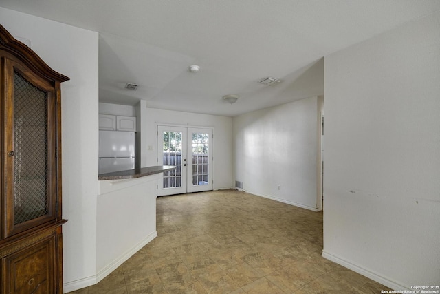 interior space with french doors