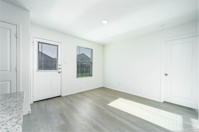 foyer featuring light wood-type flooring