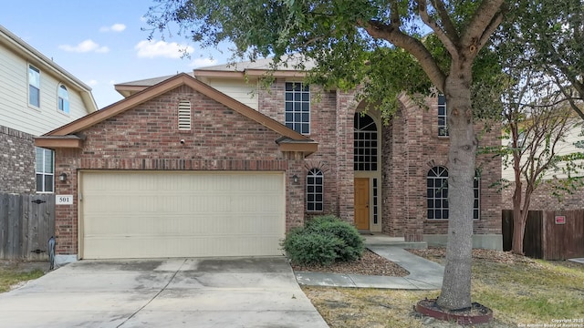 view of front facade featuring a garage