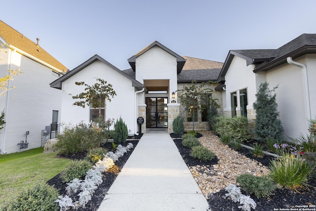 view of front of house with french doors