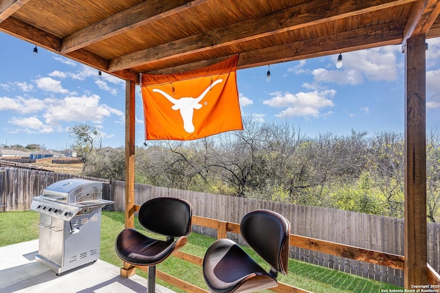 view of patio / terrace with grilling area