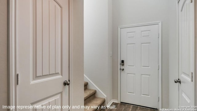 interior space featuring dark wood-type flooring