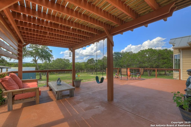 view of patio / terrace with a deck