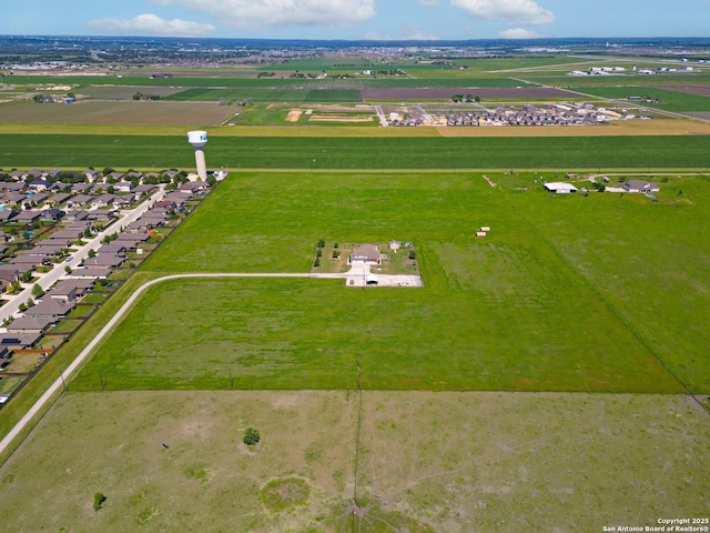 bird's eye view featuring a rural view