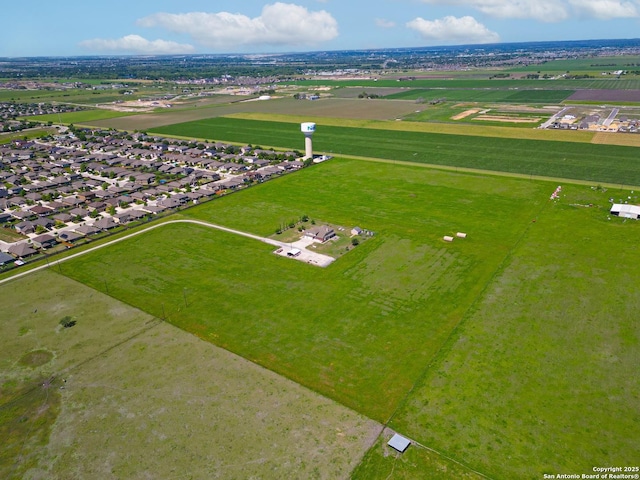 bird's eye view featuring a rural view