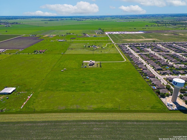 bird's eye view featuring a rural view