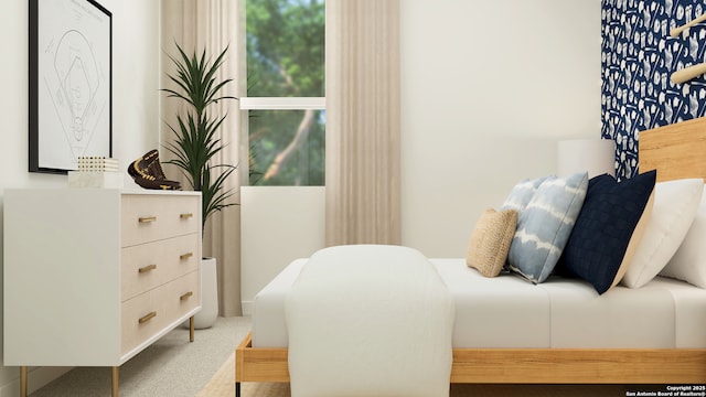 view of carpeted bedroom