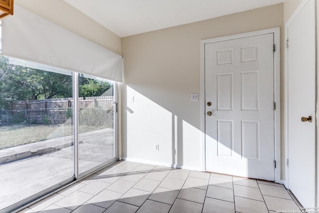 interior space with light tile patterned flooring