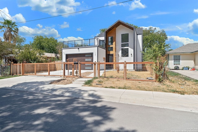 contemporary home featuring a balcony