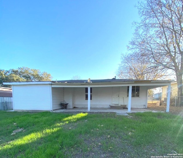 exterior space with a lawn