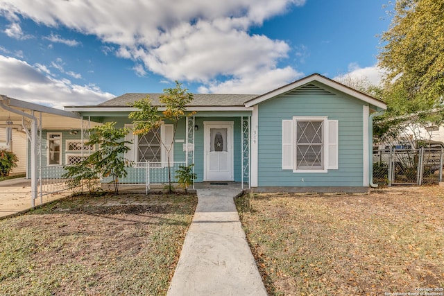 view of front of home with a porch