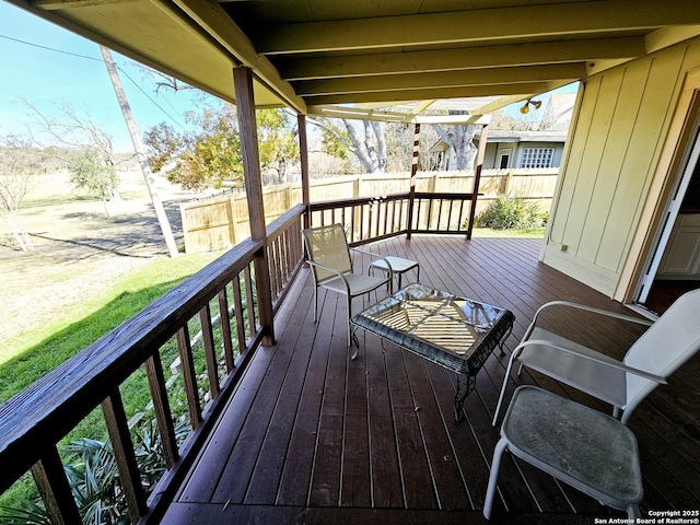 view of wooden deck