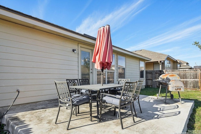 view of patio / terrace with grilling area