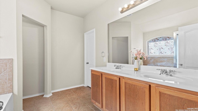 bathroom with vanity