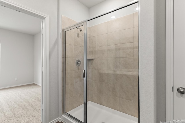 bathroom with an enclosed shower