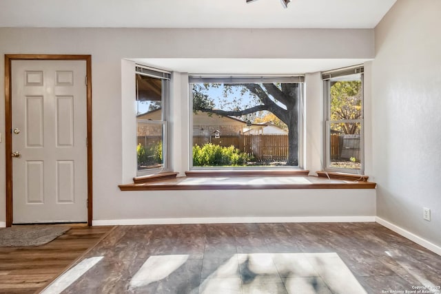 interior space featuring dark hardwood / wood-style floors