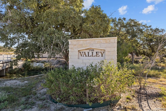 view of community sign