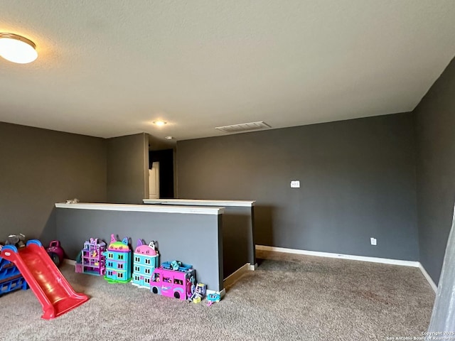 game room featuring carpet floors